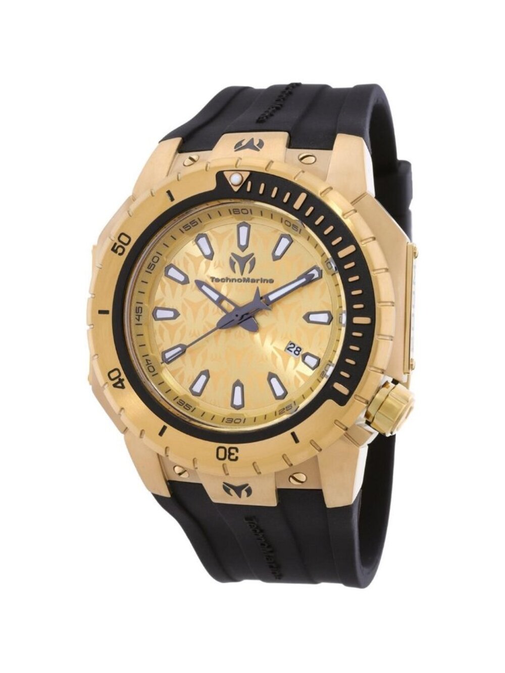 NWT Technomarine Manta Quartz Gold Dial Men's Watch